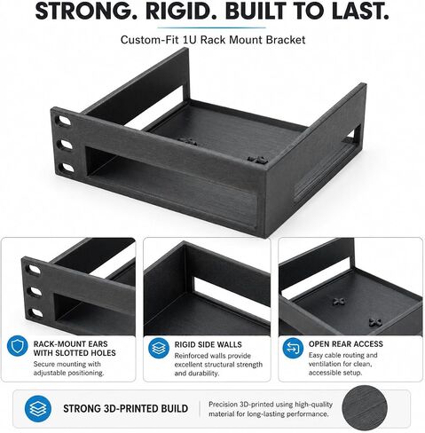 3D Printed Custom 1U Rack Mount Bracket for TP-Link Omada OC220 Controller in Saudi Arabia