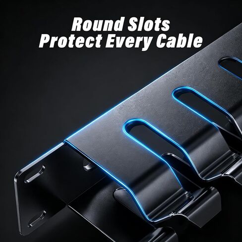 LIYVZ 1U Cable Manager 12 Metal Finger Duct Horizontal Rack Mount - 19 Inch Server Rack Cable Management with Cover for Sever Cabinet in Saudi Arabia