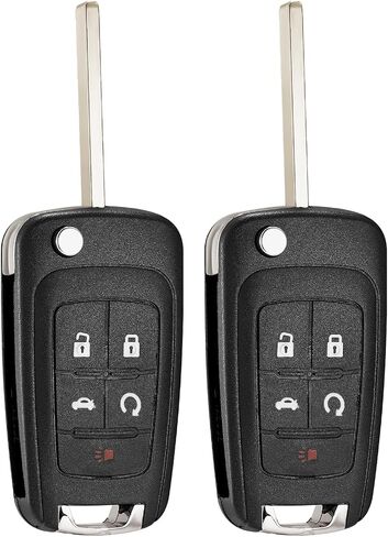 2 Pcs Key Fob Replacement fits for Chevy Equinox Camaro 10-19 Malibu 14-16 Impala 14-19 Sonic 12-17 Cruze 11-16 Terrain 10-19 Buick Lacrosse Regal Verano Encore Allure Car Keyless Entry YG0G21TB2 in Kuwait