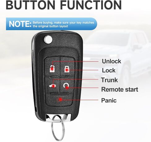 2 Pcs Key Fob Replacement fits for Chevy Equinox Camaro 10-19 Malibu 14-16 Impala 14-19 Sonic 12-17 Cruze 11-16 Terrain 10-19 Buick Lacrosse Regal Verano Encore Allure Car Keyless Entry YG0G21TB2 in Kuwait