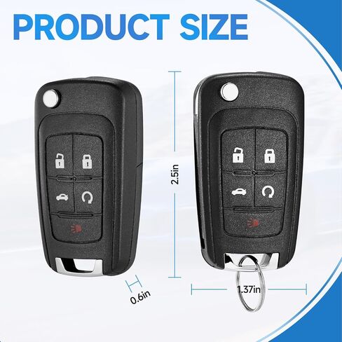 2 Pcs Key Fob Replacement fits for Chevy Equinox Camaro 10-19 Malibu 14-16 Impala 14-19 Sonic 12-17 Cruze 11-16 Terrain 10-19 Buick Lacrosse Regal Verano Encore Allure Car Keyless Entry YG0G21TB2 in Kuwait