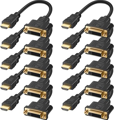 HDMI to DVI Adapter Cable 10 Pack Bi-Directional 1080P in Kuwait