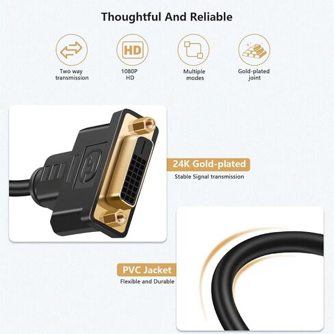 HDMI to DVI Adapter Cable 10 Pack Bi-Directional 1080P in Kuwait
