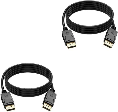 US 2-4 Pc Displayport to Display Port Cable Male to Male Cord 4K w/Latches 6ftz (4 Pack) in Saudi Arabia