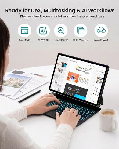 typecase Keyboard Case for Galaxy Tab 12.4-inch, Trackpad, Magnetic in Kuwait