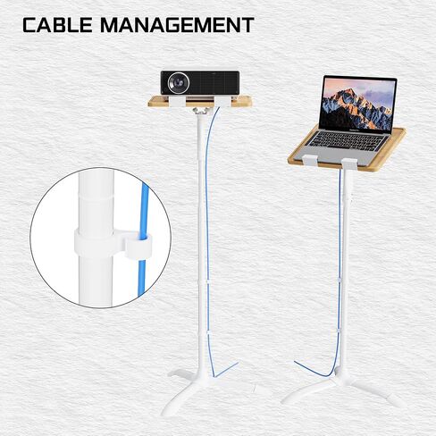 ETHU Laptop Floor Stand with One-Hand Adjust & Safety Lock, Oak in Kuwait