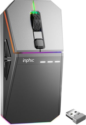 INPHIC Cyber Wireless Gaming Mouse, Tri-Mode 12000 DPI in Saudi Arabia