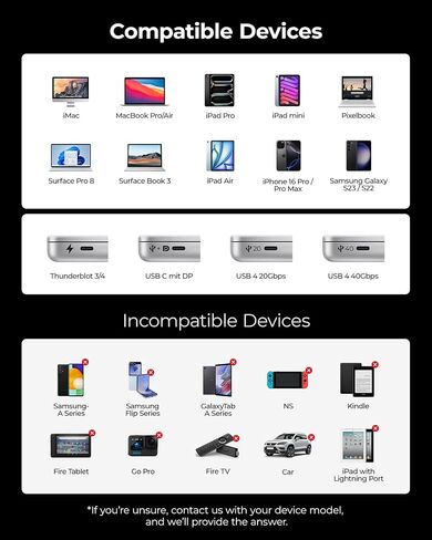 wegear USB C to HDMI Adapter 8K@60Hz, Type C to HDMI Converter 4K@144Hz [Thunderbolt 3/4 Compatible] - Supports 48Gbps, HDR10, Dolby Vision, Adapter for iPhone 16/15, S23, Laptops, Tablets in Kuwait