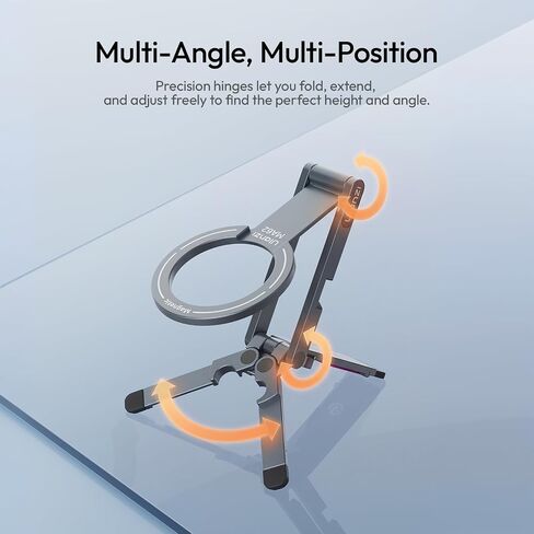 Ulanzi MA62 Magnetic Phone Tripod for MagSafe, Aluminum Pocket Tripod with Hidden Hook & 1/4" Screw Hole, Foldable Magnetic Phone Stand for iPhone 17/16/15/14 Pro Max, Travel & Vlog Daily Essentials in Kuwait