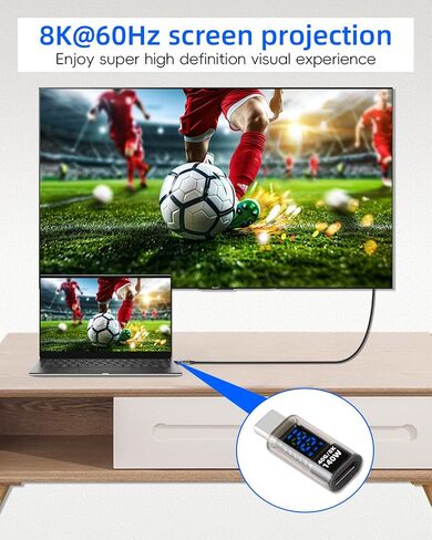 140W USB C Male to USB C Female Adapter,TYPE C Converter,40 GBps Data Transmission,with LED Display，Suitable for Laptops, Desktop Computers, Mobile Phones, Tablets, And Other Devices(2Pcak) in Kuwait