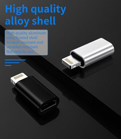 Micro USB Lightning Adapter (3 Pack) for Apple for iPhone 14 13 12 11 Pro Max 7 8 Plus X SE XS XR for iPad Air Mini Port Micro USB Female Male Converter Accessories Portable Travel Office Laptop Car in Kuwait