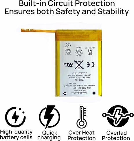 Touch4 Replacement Battery Compatible iPod Touch 4 4th Generation 3.7V 3.44Wh 930mAh with Installation Tools in Kuwait