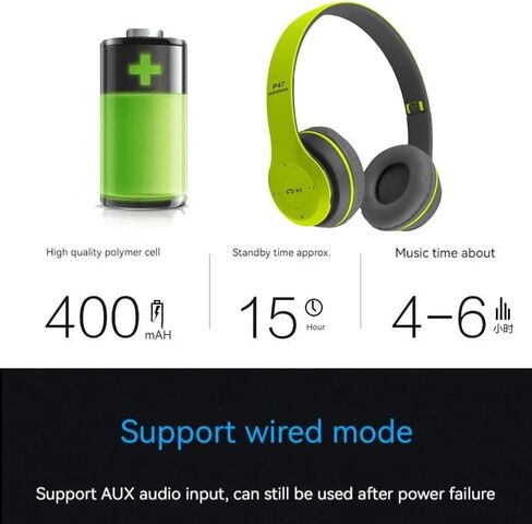 Hybrid Noise Cancelling Headphones, Wireless Bluetooth, Mic, Deep Bass, Soft Earpads, Fast Charging, Transparent Modes Green in Kuwait