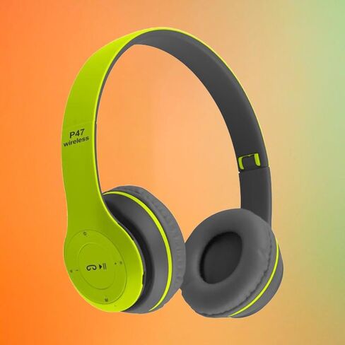 Hybrid Noise Cancelling Headphones, Wireless Bluetooth, Mic, Deep Bass, Soft Earpads, Fast Charging, Transparent Modes Green in Kuwait