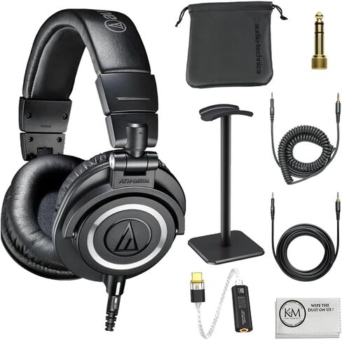 Audio-Technica ATH-M50x Closed-Back Monitor Headphones | Black Bundle in Kuwait