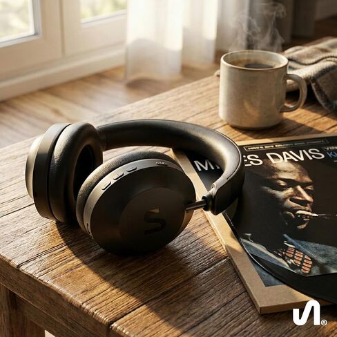 The Next Sound by Tiësto Noise Cancelling Headphones Wireless Bluetooth, MX41H Over Ear Headphones with Microphone, Hybrid ANC, 40H Playtime, Foldable Headset with AUX & Low Latency Gaming Mode in Kuwait
