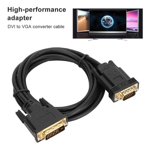 6.6ft HD Video Cable Computer Accessory Adapter Cord 1080P DVI to VGA Male in Kuwait