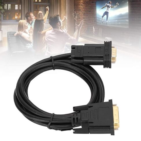 6.6ft HD Video Cable Computer Accessory Adapter Cord 1080P DVI to VGA Male in Kuwait