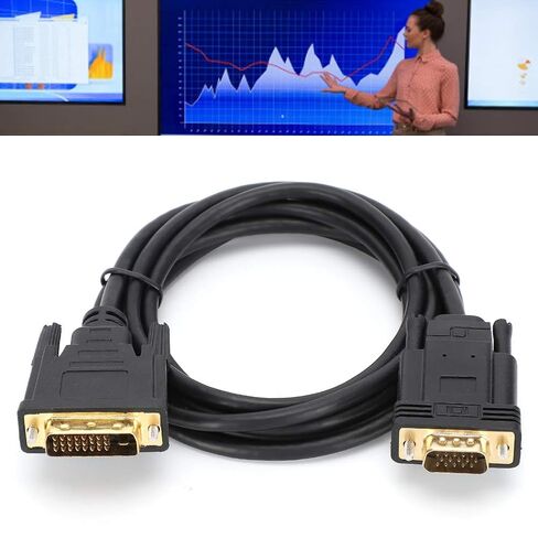 6.6ft HD Video Cable Computer Accessory Adapter Cord 1080P DVI to VGA Male in Kuwait