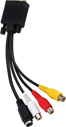 VGA SVGA to S Video Converter Cable for PC Laptop TV Output - AV Adapter Connector for Video Conversion in Kuwait
