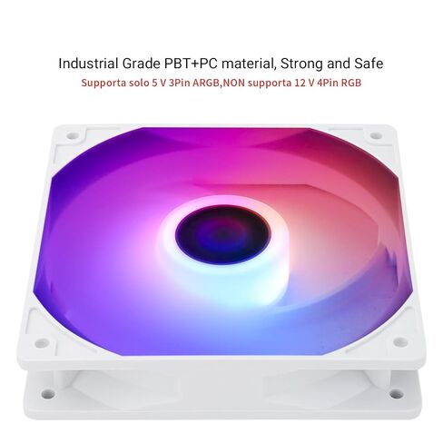 Thermalright TR TL-C12CW-S X5 CPU Cooling Fan Case Cooling Fan,Computer PWM Fan, 5V-3PIN Addressable ARGB Fan,12cm PC Cooler PWM Fan,5-Fan Pack Fan, White ARGB Ice CPU Fan(TL-C12CW-S X5) in Kuwait