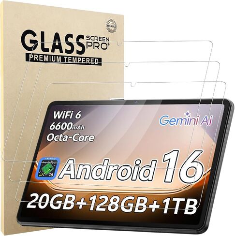 3 Pack Screen Protector Compatible with SHARECLOUD P10_T / P10C / Frameflow P10_A Tablet 10.1 Inch, Tempered Glass 9H Hardness HD Clear Anti-Scratch in Kuwait