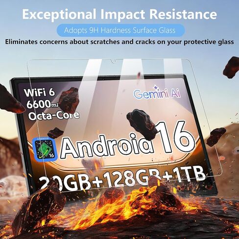 3 Pack Screen Protector Compatible with SHARECLOUD P10_T / P10C / Frameflow P10_A Tablet 10.1 Inch, Tempered Glass 9H Hardness HD Clear Anti-Scratch in Kuwait