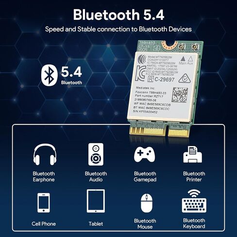 EDUP® WiFi 7 M.2 Wireless Card BE6500 for AMD/Intel Windows 11 (64-Bit) in Kuwait