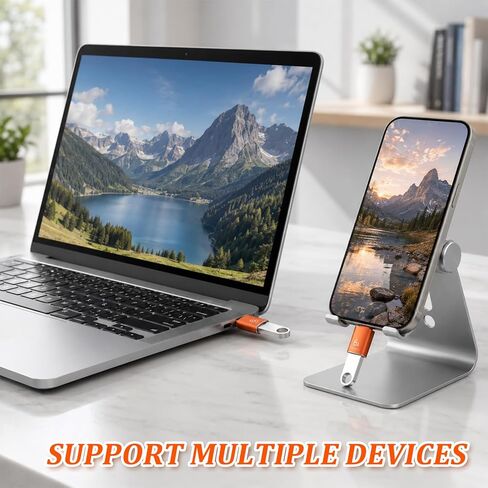 Xthrotsenk 10Pack USB C Female to USB Male Adapter, 10Gbps/120W USB-C to USBs Adapter USB-C Converter for Smartphone, PC, Keyboard, Orange in Saudi Arabia