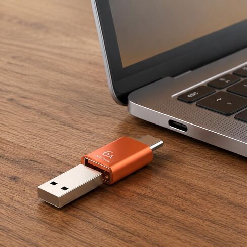 Xthrotsenk 10Pack USB C Female to USB Male Adapter, 10Gbps/120W USB-C to USBs Adapter USB-C Converter for Smartphone, PC, Keyboard, Orange in Saudi Arabia
