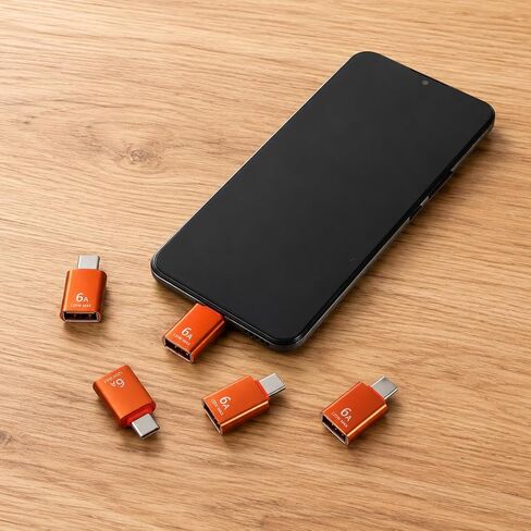 Xthrotsenk 10Pack USB C Female to USB Male Adapter, 10Gbps/120W USB-C to USBs Adapter USB-C Converter for Smartphone, PC, Keyboard, Orange in Saudi Arabia