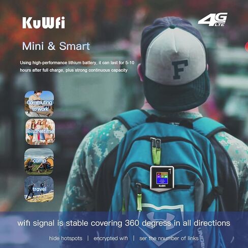 KuWFi C930 4G LTE Mobile Hotspot, Portable WiFi for Road Trips and Camping in Kuwait