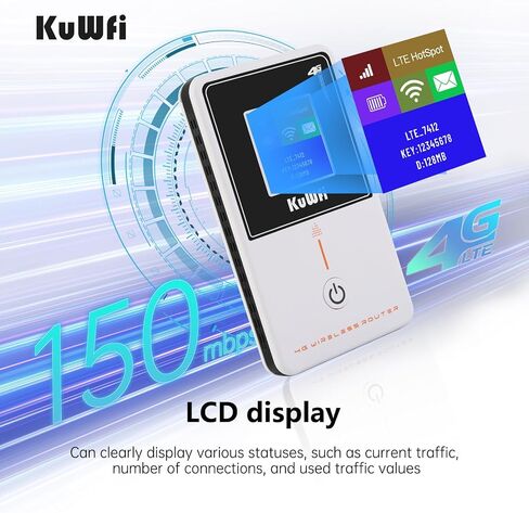 KuWFi C930 4G LTE Mobile Hotspot, Portable WiFi for Road Trips and Camping in Kuwait