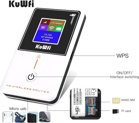 KuWFi C930 4G LTE Mobile Hotspot, Portable WiFi for Road Trips and Camping in Kuwait