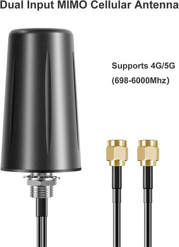 Waterproof MIMO External Omni 4G/5G Antenna SMA Male with Dual 10ft Cable for T-Mobile Home Internet, Verizon, AT&T Wireless Modem Router Gateway, Slinkdsco in Kuwait