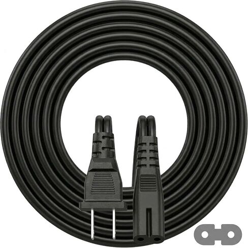 ETL Listed 18AWG PS5 Pro Power Cord – 5FT Universal C7 Figure 8 Replacement AC Cable for PlayStation 5/4/3 Slim, Xbox Series X/S, Xbox One X/S, Samsung TV, LG Monitor, Printer – 2 Prong Non-Polarized in Kuwait
