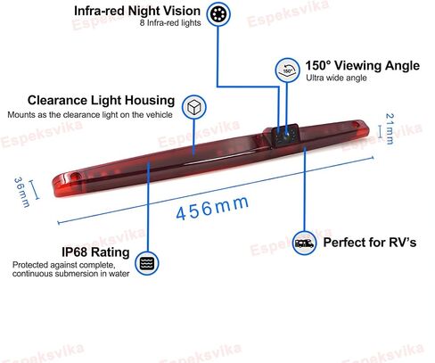 Marker Clearance Light Backup Camera Universal for RV Motorhome Camper in Kuwait