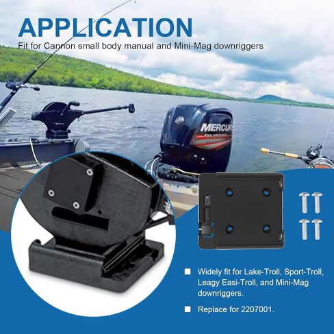 2207001 Tab Lock Quick Mount Base Fit for Cannon Small Body Manual Mini-Mag Downriggers, Fit for Lake-Troll, Sport-Troll, Leagy Easi-Troll, and Mini-Mag Downriggers in Kuwait