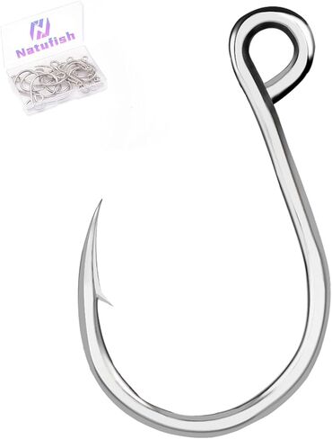 Natufish Inline Single Hooks 25Pcs for Treble Hook Replacement in Kuwait
