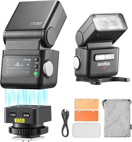 GODOX iT32 TTL Camera Flash with X5N Trigger Kit for Nikon Z5 Z6 II Z7 D810 in Kuwait