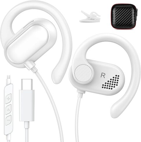 ACANDYA USB C Earbuds Wired Over Ear Headphone Open Ear Sport Headset Black in Kuwait