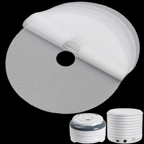 GUCUJI Round Silicone Dehydrator Sheets for NESCO FD-1010 FD-1018A FD-1040 FD-1040P, Non-Stick BPA Free, Pack of 4 (Premium Reusable Food Dehydrator Mesh Mats) in Kuwait