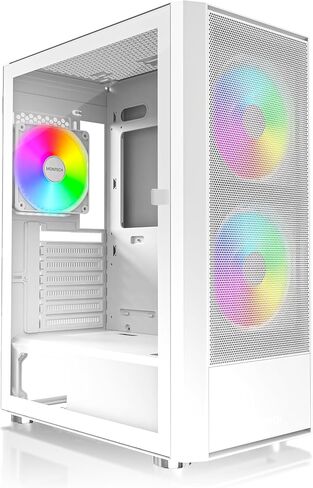 Montech X2 Plus Gaming PC Case - ATX Mid-Tower Computer Case - Tempered Glass Side Panel - Desktop Chassis, Black in Kuwait