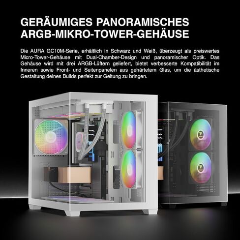 GAMDIAS AU-GC10M ARGB WH Gaming Case in Kuwait