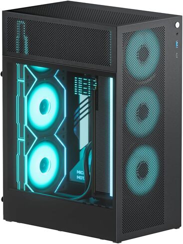 Micro ATX Case, Mini PC Computer Matx Case for MATX ITX Motherboard Black in Kuwait