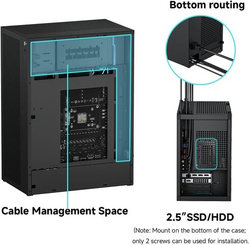 Micro ATX Case, Mini PC Computer Matx Case for MATX ITX Motherboard Black in Kuwait