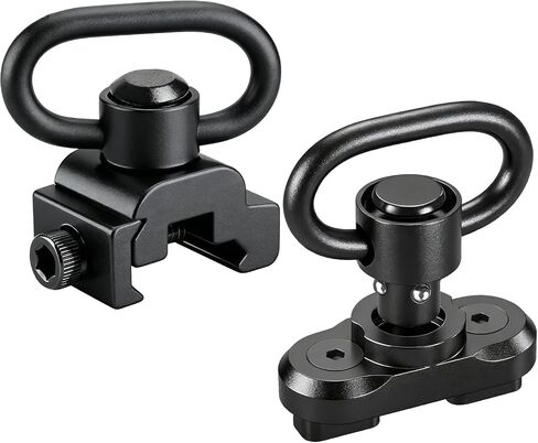 Two Point and Traditional Sling Swivel Mount Picatinny Rail Mount with 1.25" Push Button QD Sling Swivels 2Pack in Kuwait