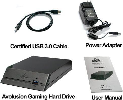 Avolusion HDDGear 6TB USB 3.0 External Gaming Hard Drive (for Xbox One, pre-formatted) - 2 Year Warranty (Renewed) in Kuwait
