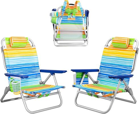 PRETZI Backpack Beach Chairs for Adults, Adjustable Beach Lounge Chairs in Saudi Arabia