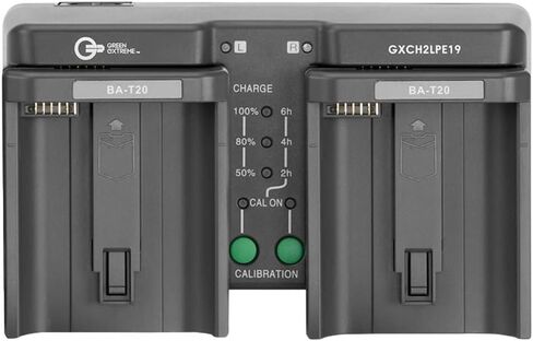 Green Extreme Dual Battery Charger for Canon LP-E19, LP-E4, and LP-E4N Batt in Kuwait